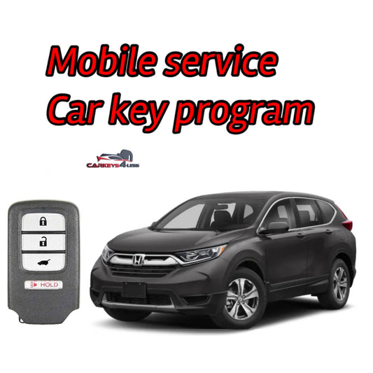 Mobile service for an aftermarket car key replacement for honda