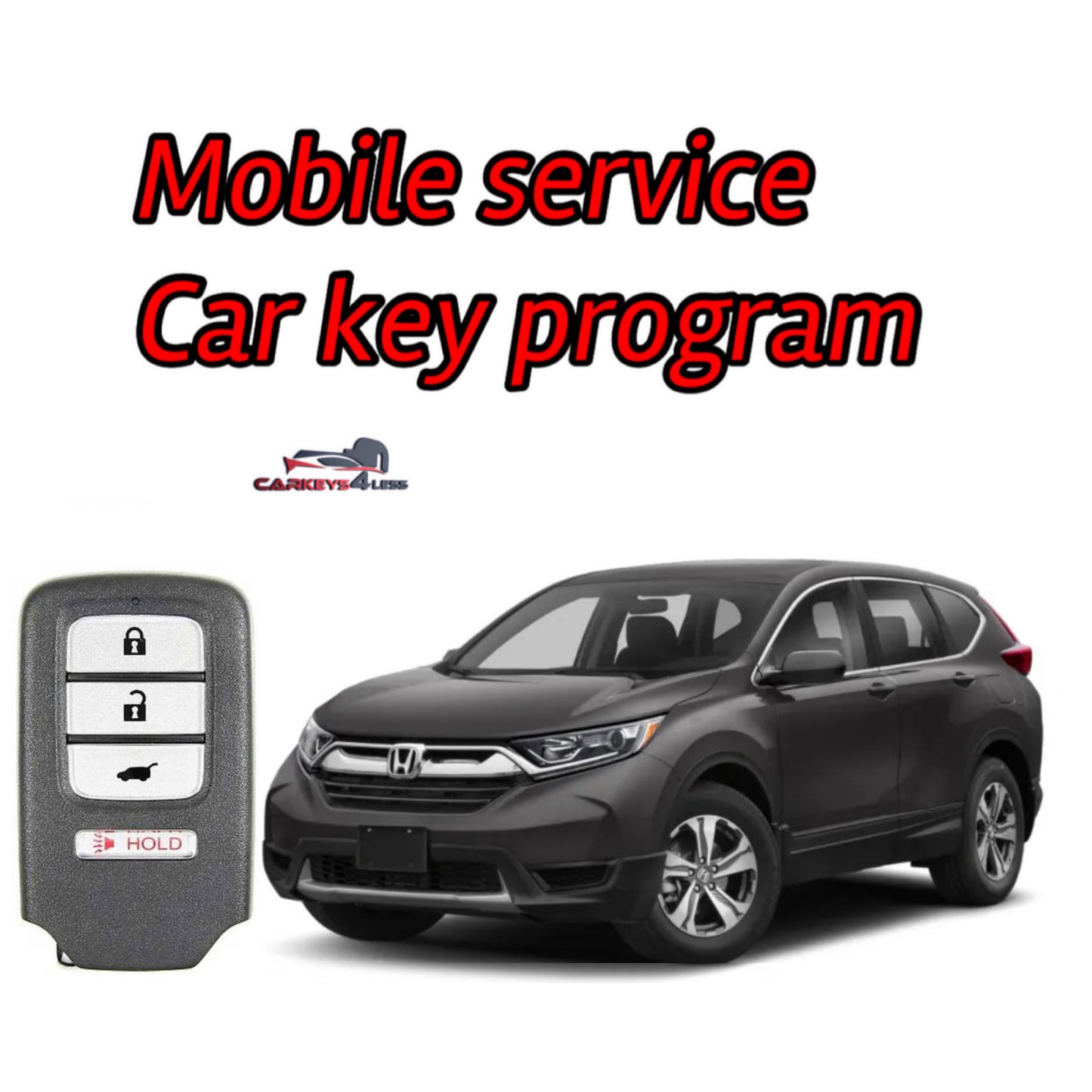 Mobile service for an aftermarket car key replacement for honda