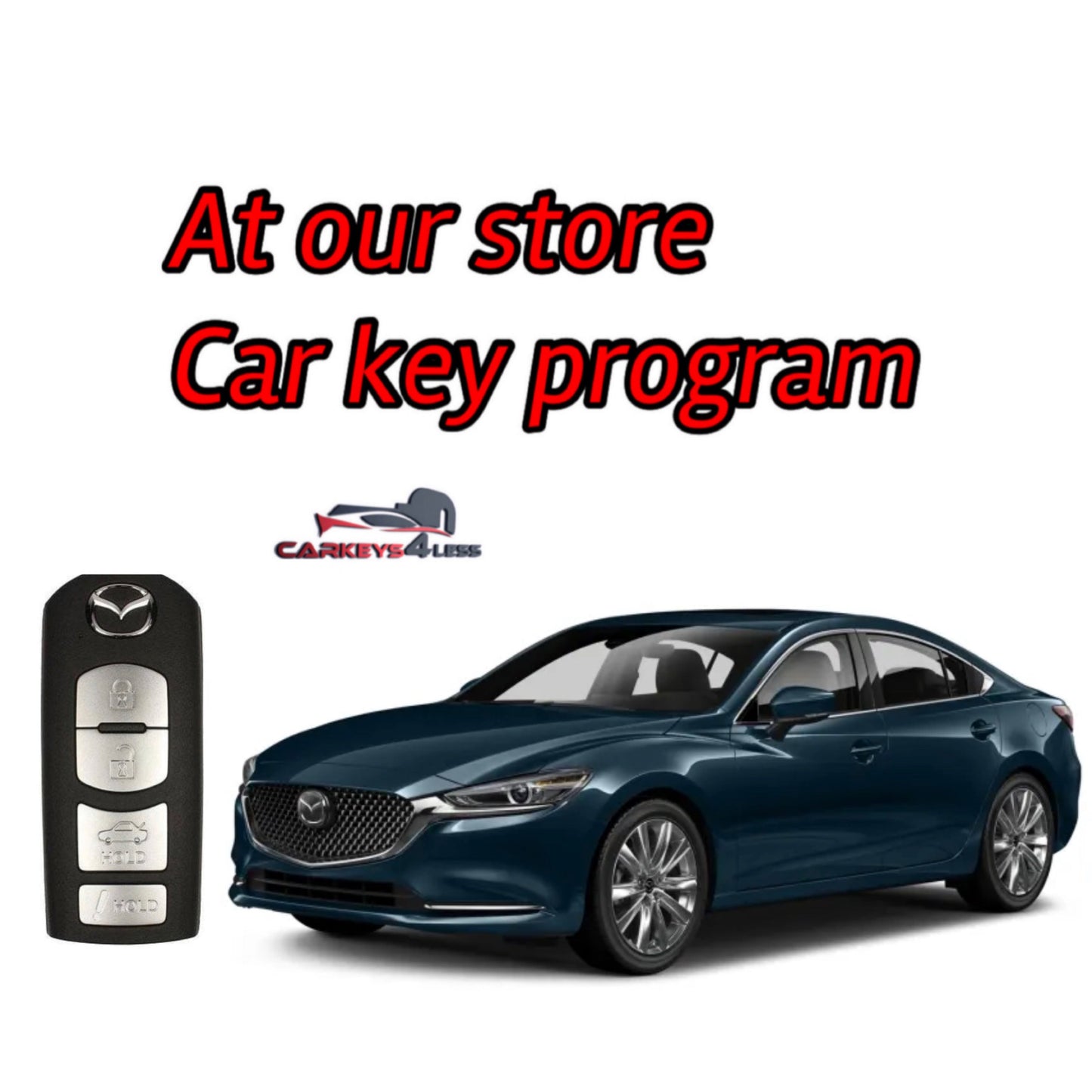 At our store an oem refurbished car key replacement for mazda