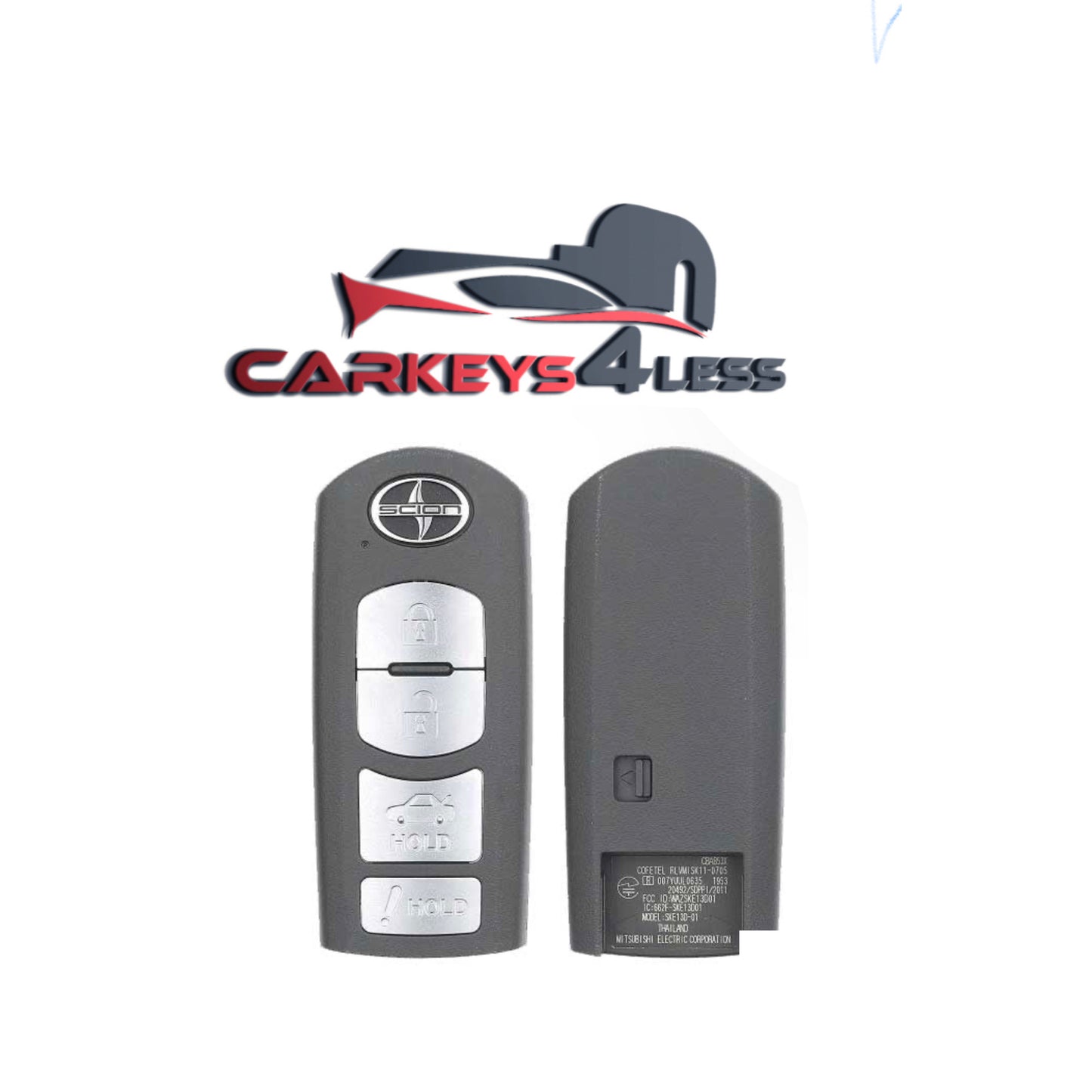 2016-2016 Scion IA / 4-Button Smart Safoa / PN: 89904-WB003 / WAZSKE13D01 (OEM Nsakrae)