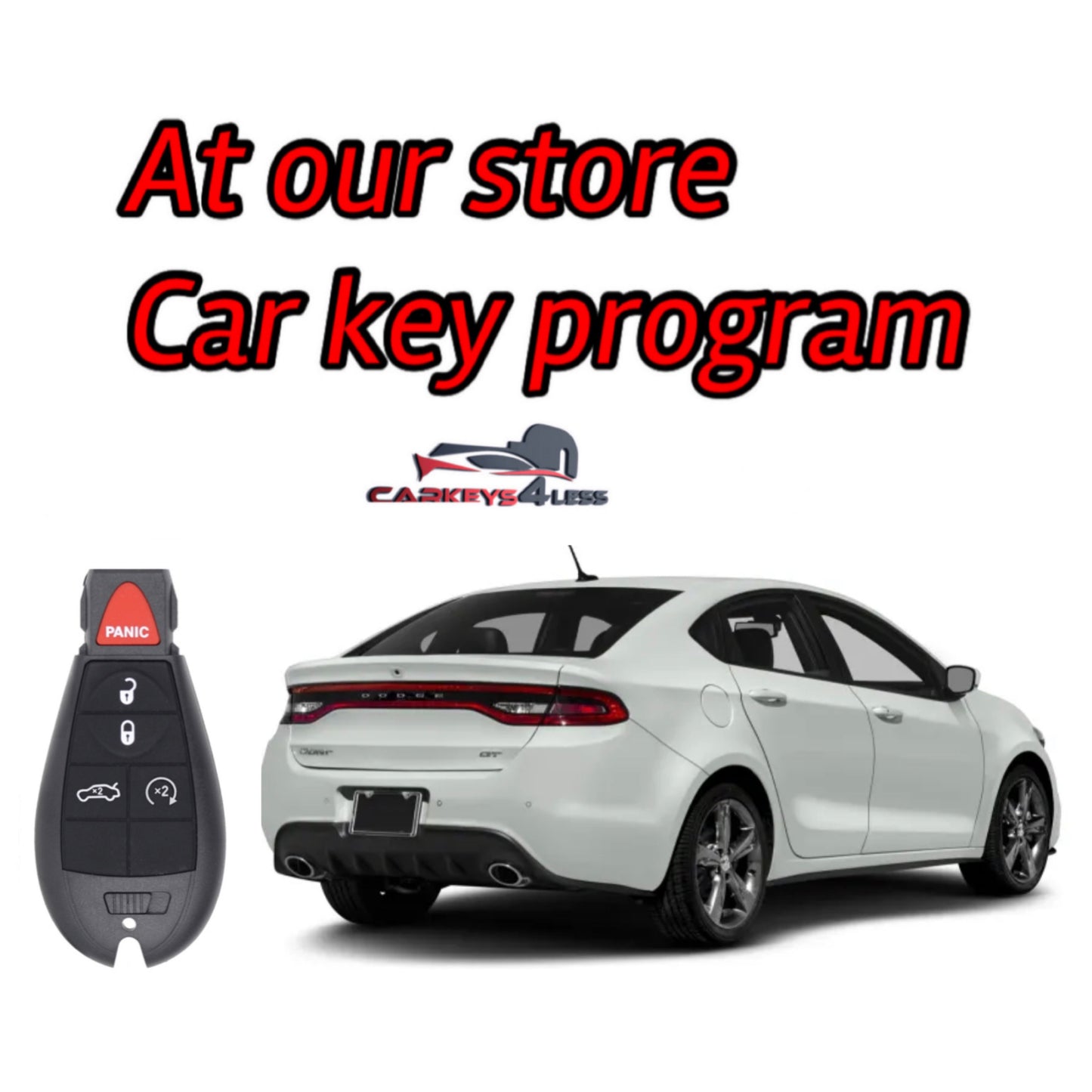 At our store aftermarket car key replacement for dodge