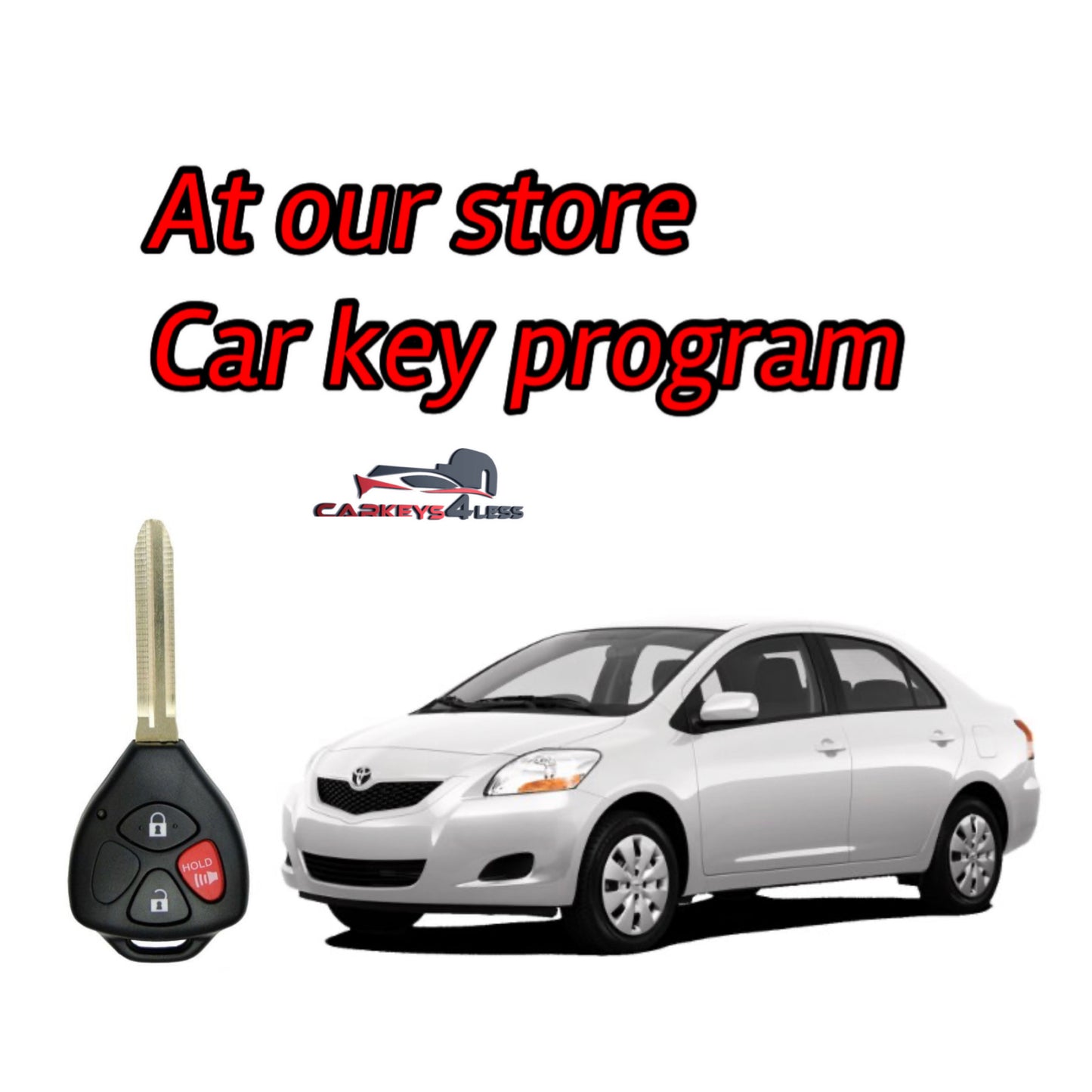 At our store aftermarket car key replacement for Toyota