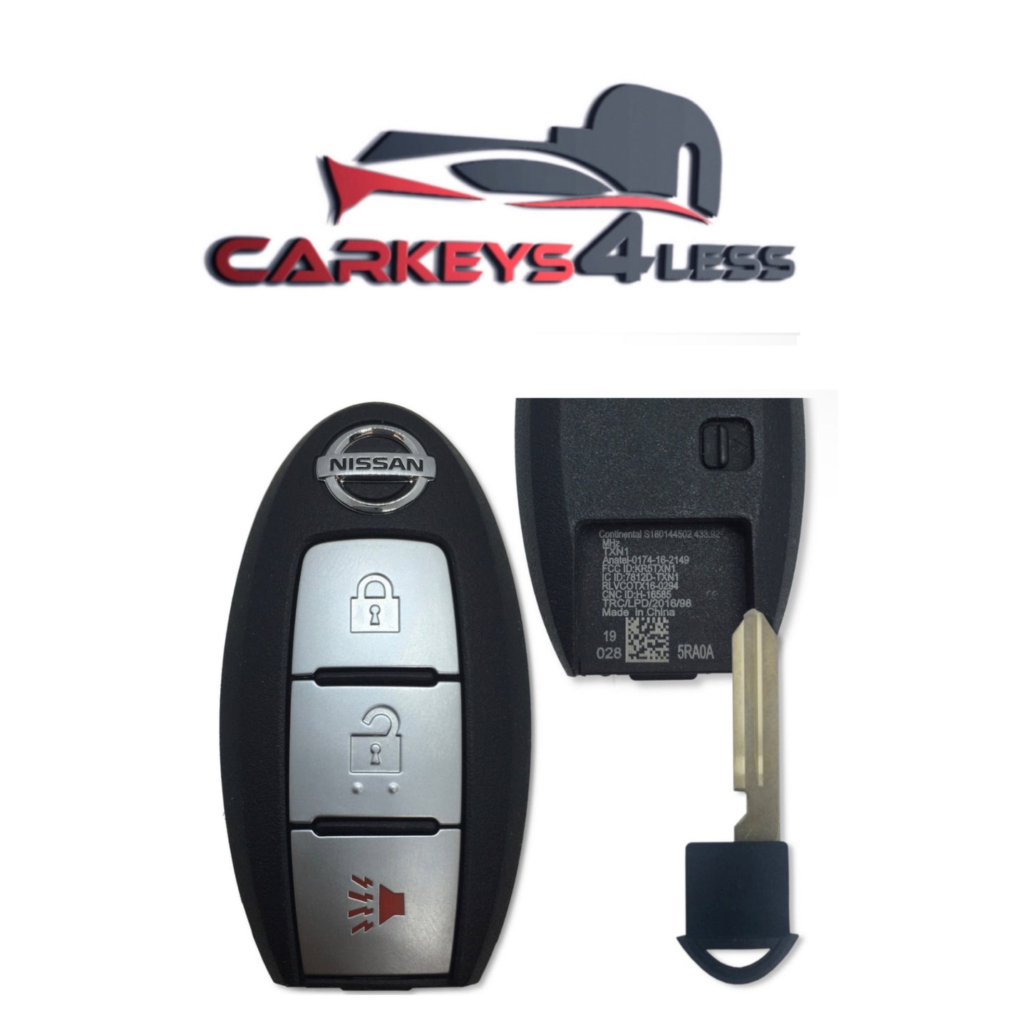 2014-2018 Nissan Rogue / 3-Button Smart Safoa / PN: 285E3-4CB1C / S180144105 / KR5S180144106 (OEM Nsakrae)