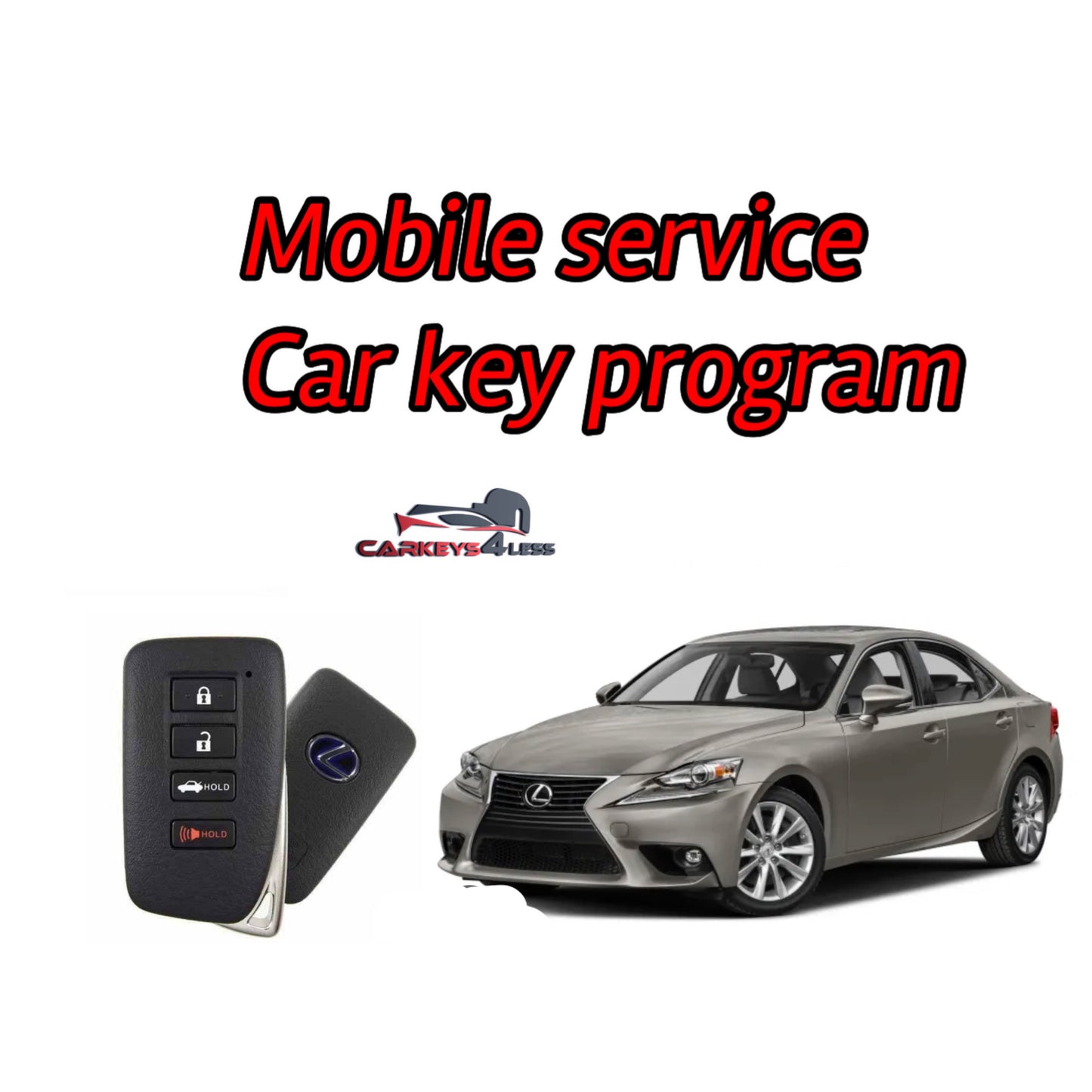 Mobile service for an oem refurbished lexus car key replacement