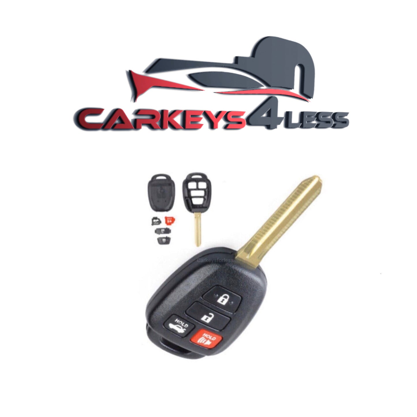 2012-2014 Toyota Camry - Corolla / 4-Button Akyirikyiri Ti Safoa SHELL / (AFTERMARKET)
