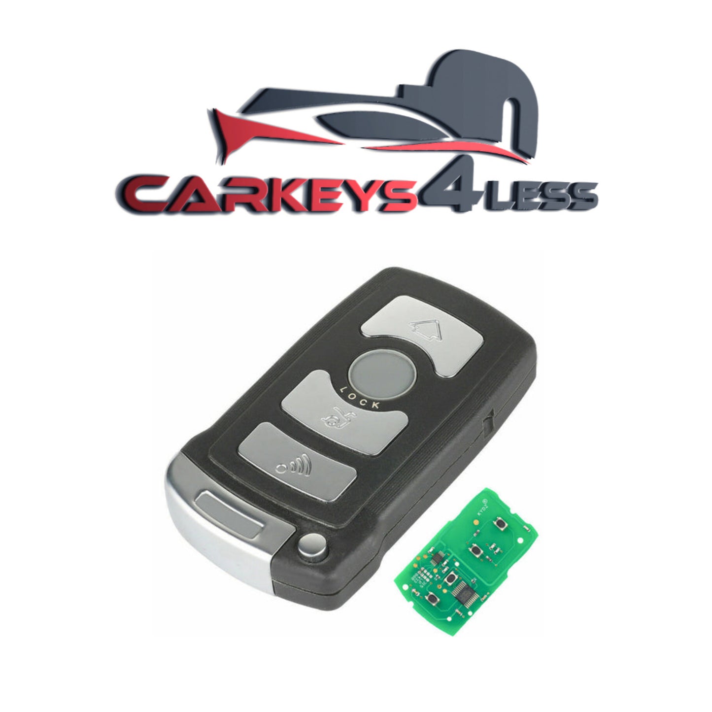 2002-2008 BMW 7 Series / 4-Button Smart Key / PN: 2911A-12133 / LX8766S / CAS1 / 315 MHz (AFTERMARKET)