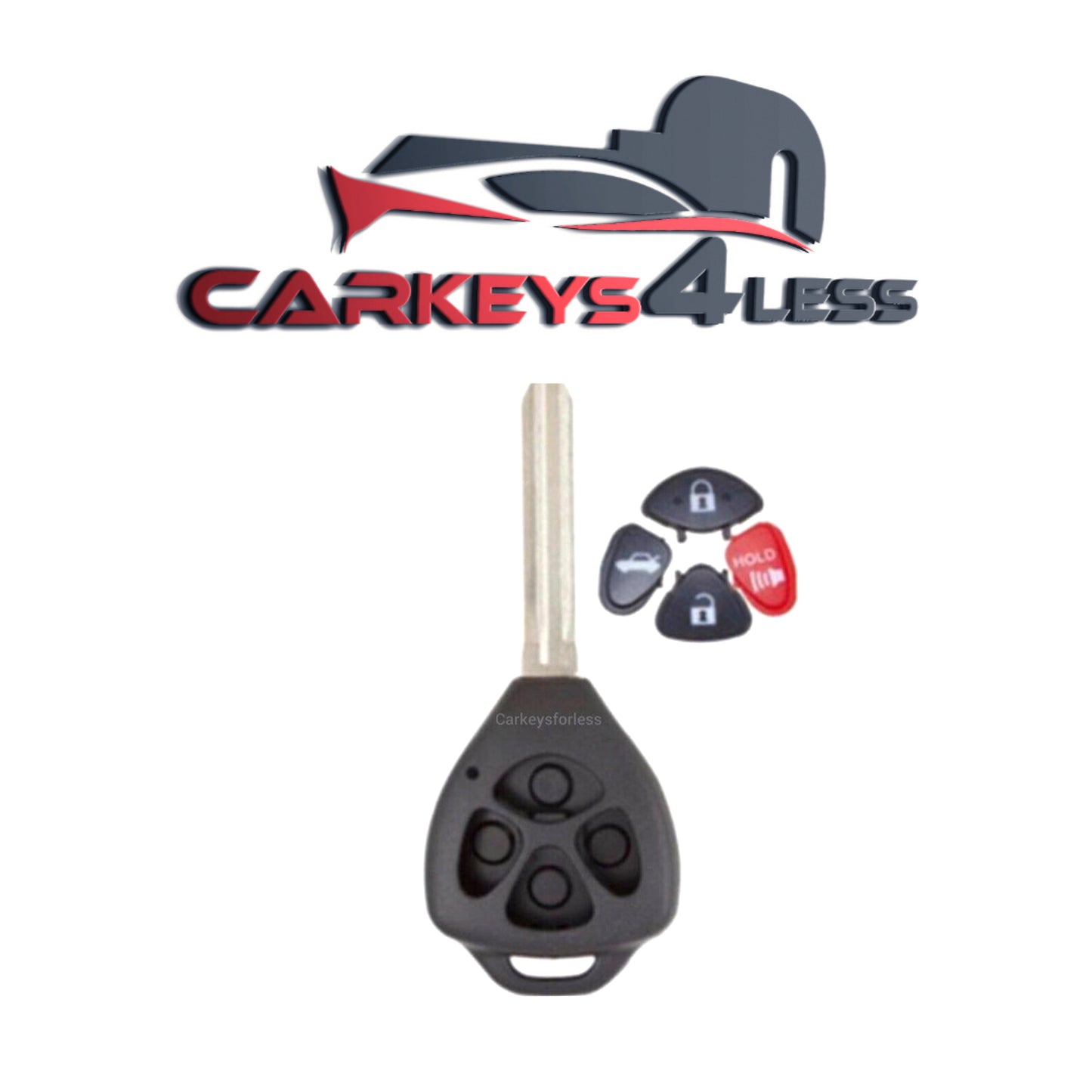 2005-2019 Toyota Scion / 4-Button Remote Head Key SHELL / TR47 / HYQ12BBY, GQ4-29T, MOZB41TG (AFTERMARKET)