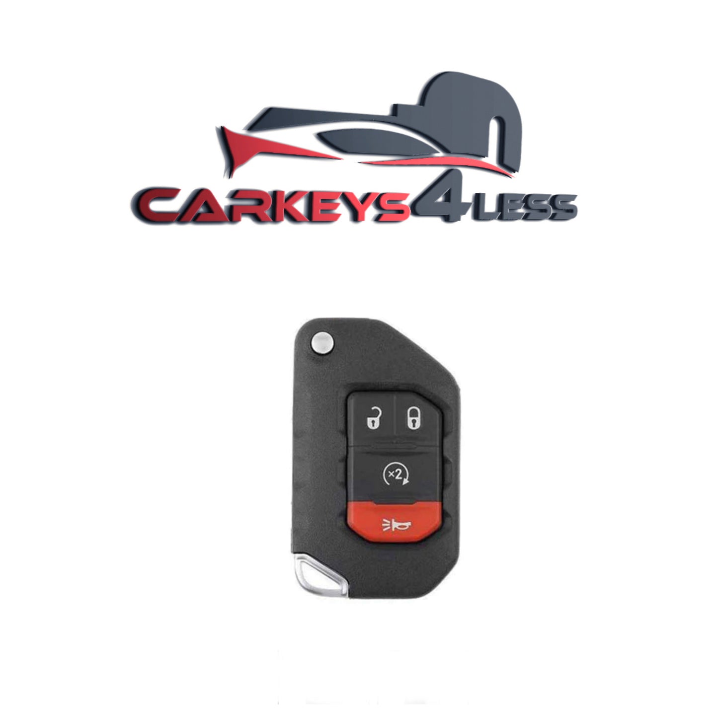2018-2021 Jeep Wrangler Gladiator / 4-Button Smart Flip Safoa / PN: 68416784AA / OHT1130261 / SIP22 (AKYI AGYINATUO)