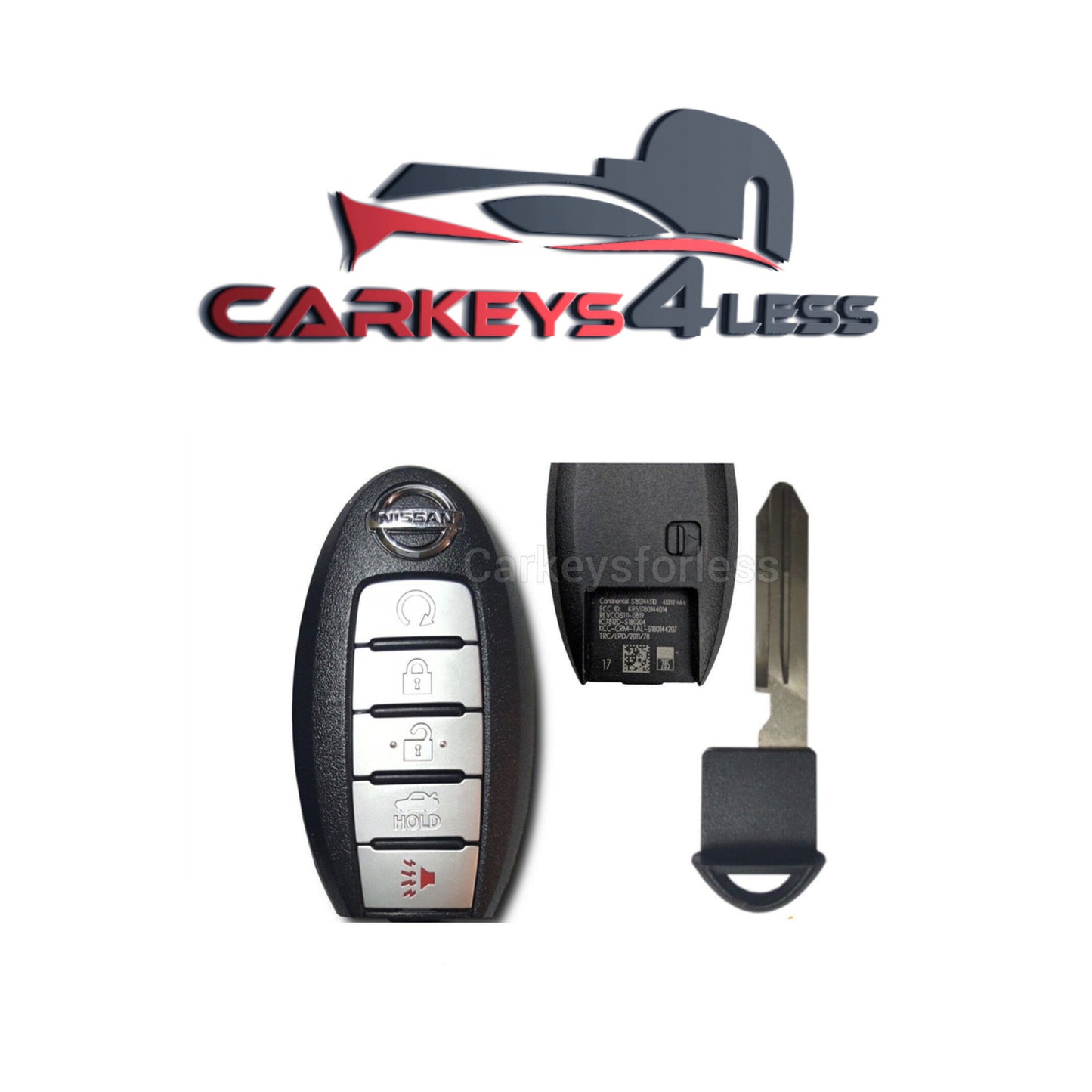 2016-2018 Nissan Maxima / Altima / 5-Button Prox Smart Key / PN: 285E3-4RA0B / KR5S180144014 / IC 204 (OEM Refurb)
