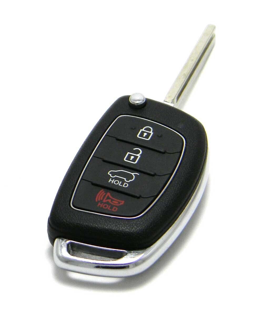 2013-2016 Hyundai Santa Fe / 4-Button Flip Key Remote / PN: 95430-4Z101 / TQ8-RKE-3F04 (AFTERMARKET)