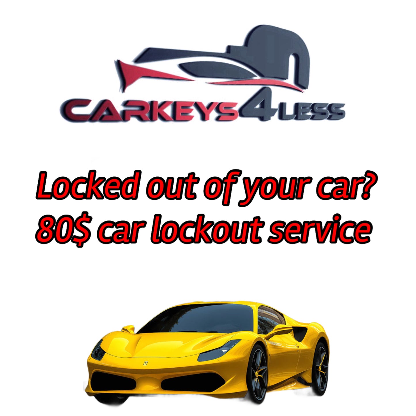 Car lockout mobile service-flat rate