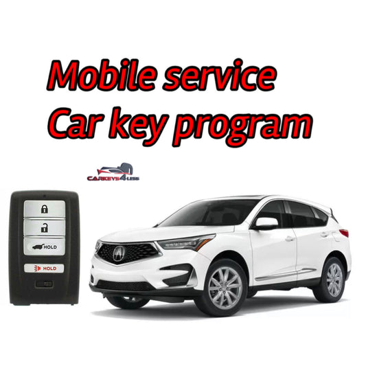 Mobile service for an aftermarket car key replacement for acura