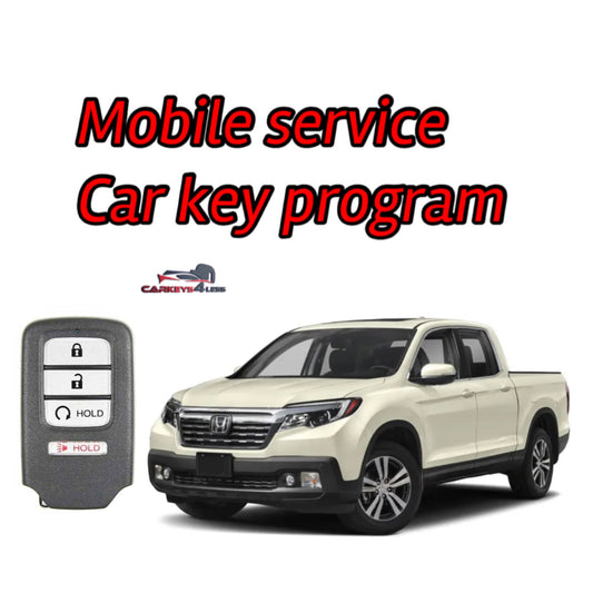 Mobile service for an aftermarket car key replacement for honda