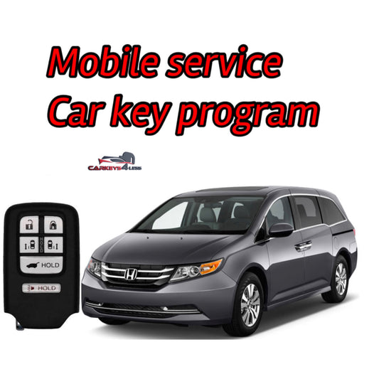 Mobile service for an aftermarket car key replacement for honda