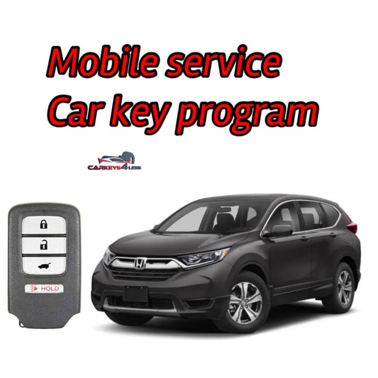 Mobile service for an aftermarket car key replacement for honda