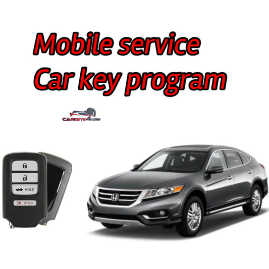 Mobile service for an aftermarket car key replacement for honda