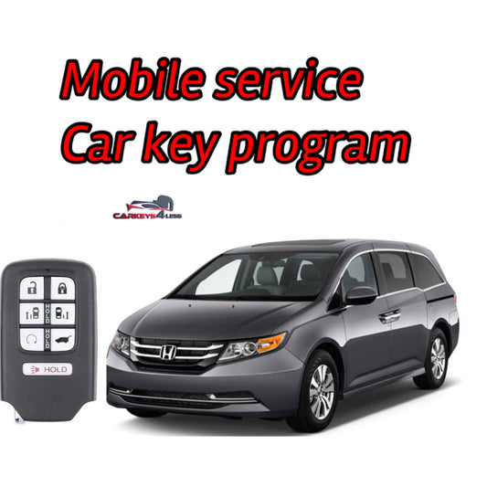 Mobile service for an aftermarket car key replacement for honda