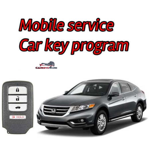 Mobile service for an aftermarket car key replacement for honda