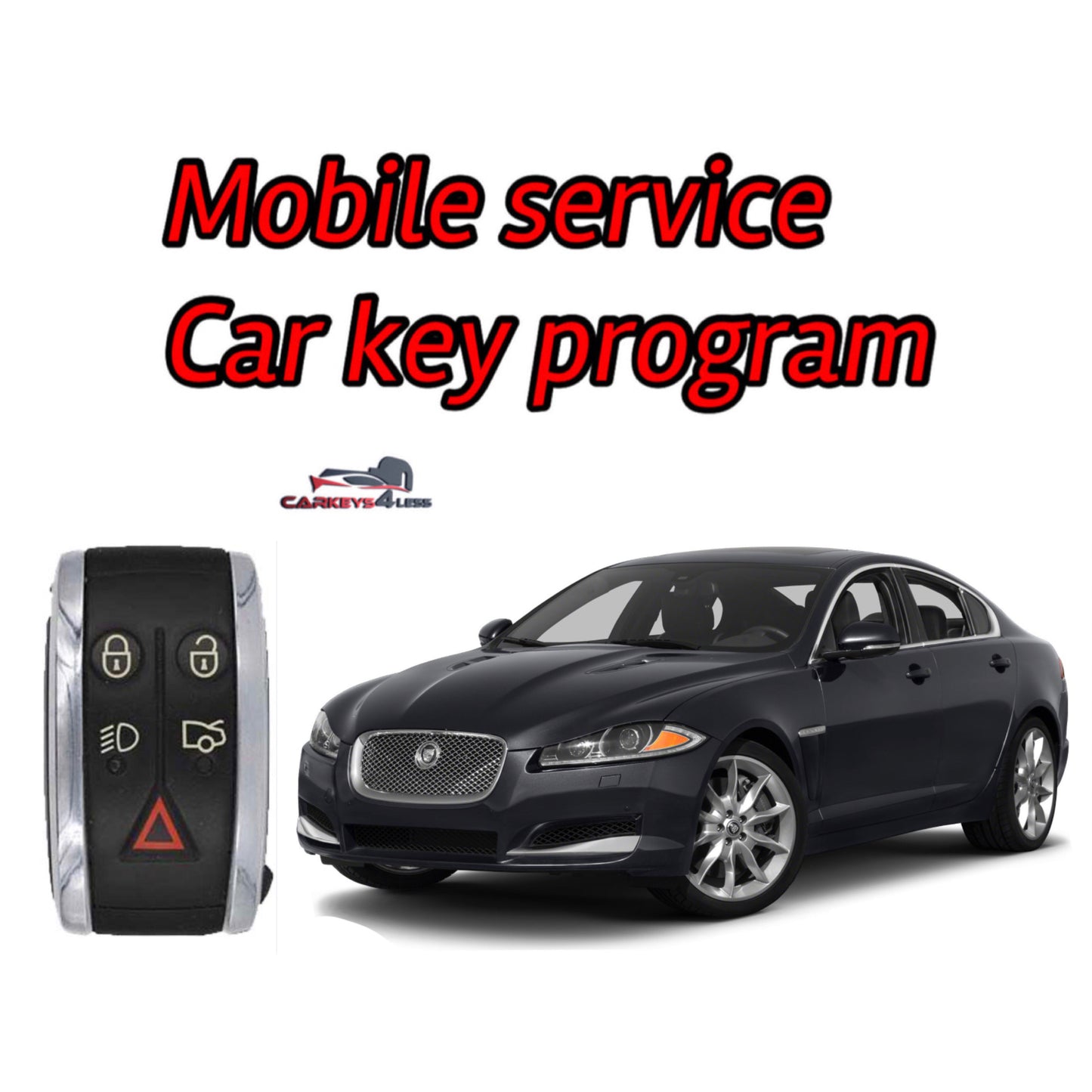 Mobile service for an aftermarket jaguar car key replacement