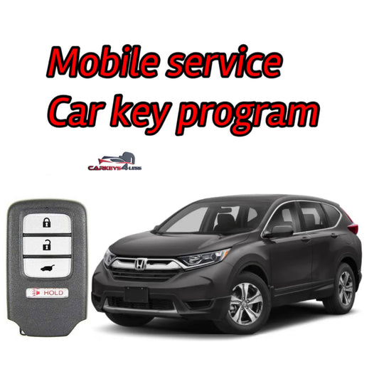 Mobile service for an aftermarket car key replacement for honda