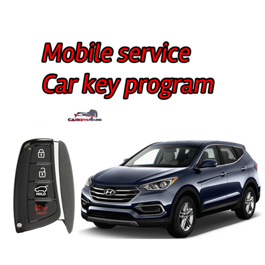 Mobile service for an aftermarket car key replacement for Hyundai