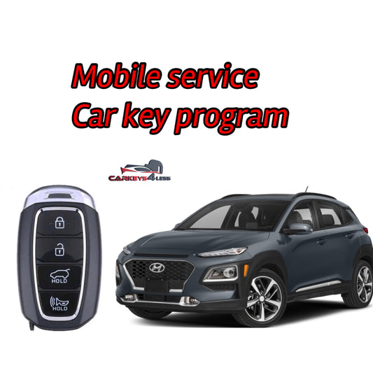 Mobile service for an aftermarket car key replacement for Hyundai