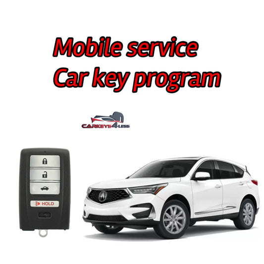 Mobile service for an aftermarket car key replacement for acura