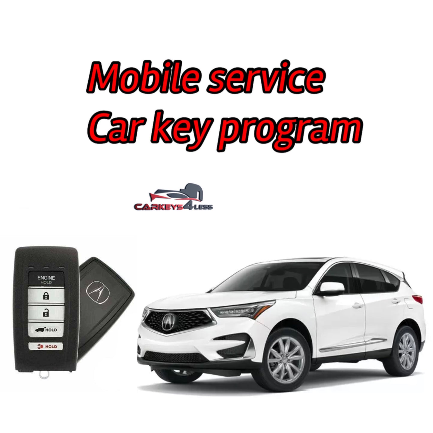 Mobile service for an oem refurbished car key replacement for acura