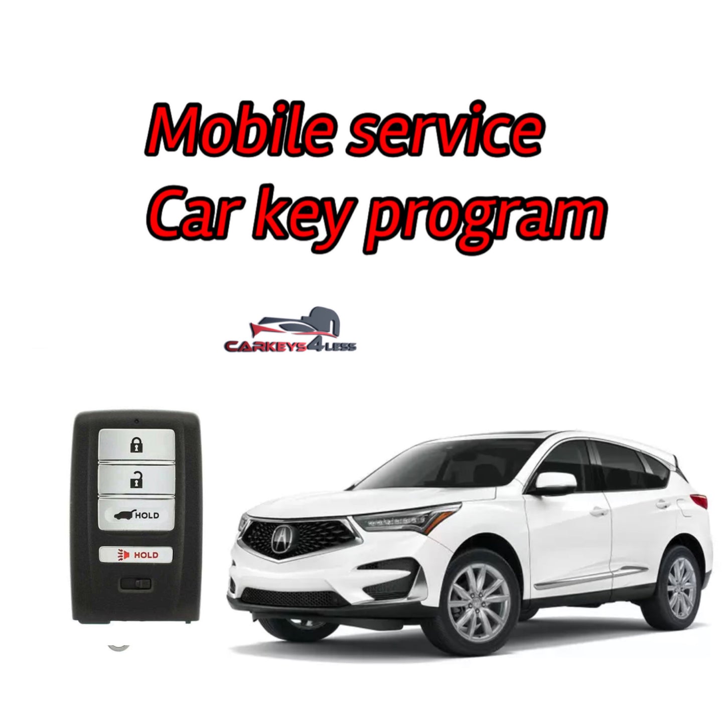 Mobile service for an aftermarket car key replacement for acura