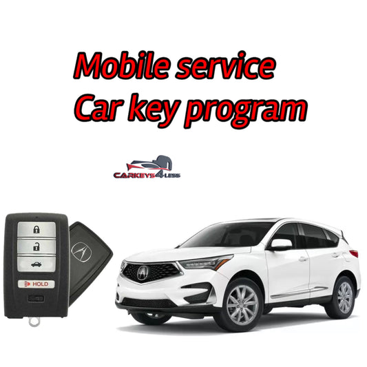 Mobile service for an oem refurbished car key replacement for acura