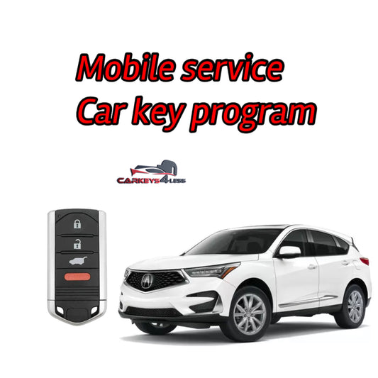 Mobile service for an aftermarket car key replacement for acura