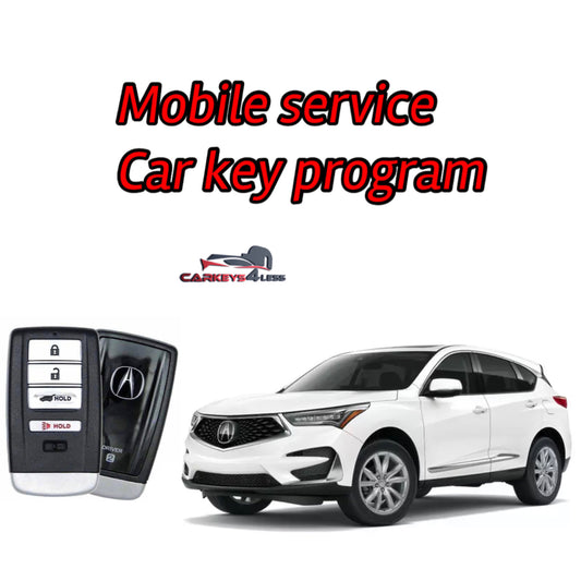 Mobile service for an oem refurbished car key replacement for acura