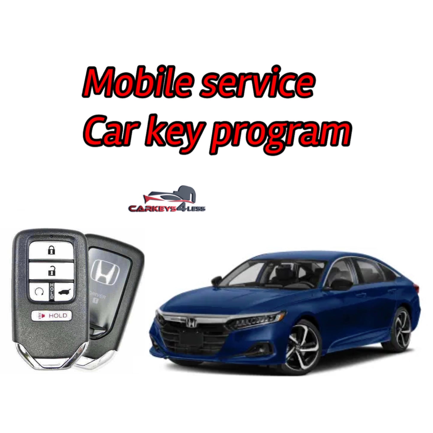 Mobile service for an oem refurbished car key replacement for honda