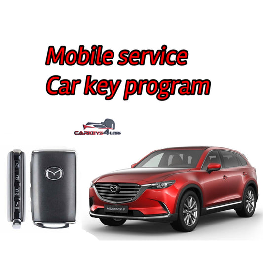 Mobile service for an oem refurbished car key for mazda