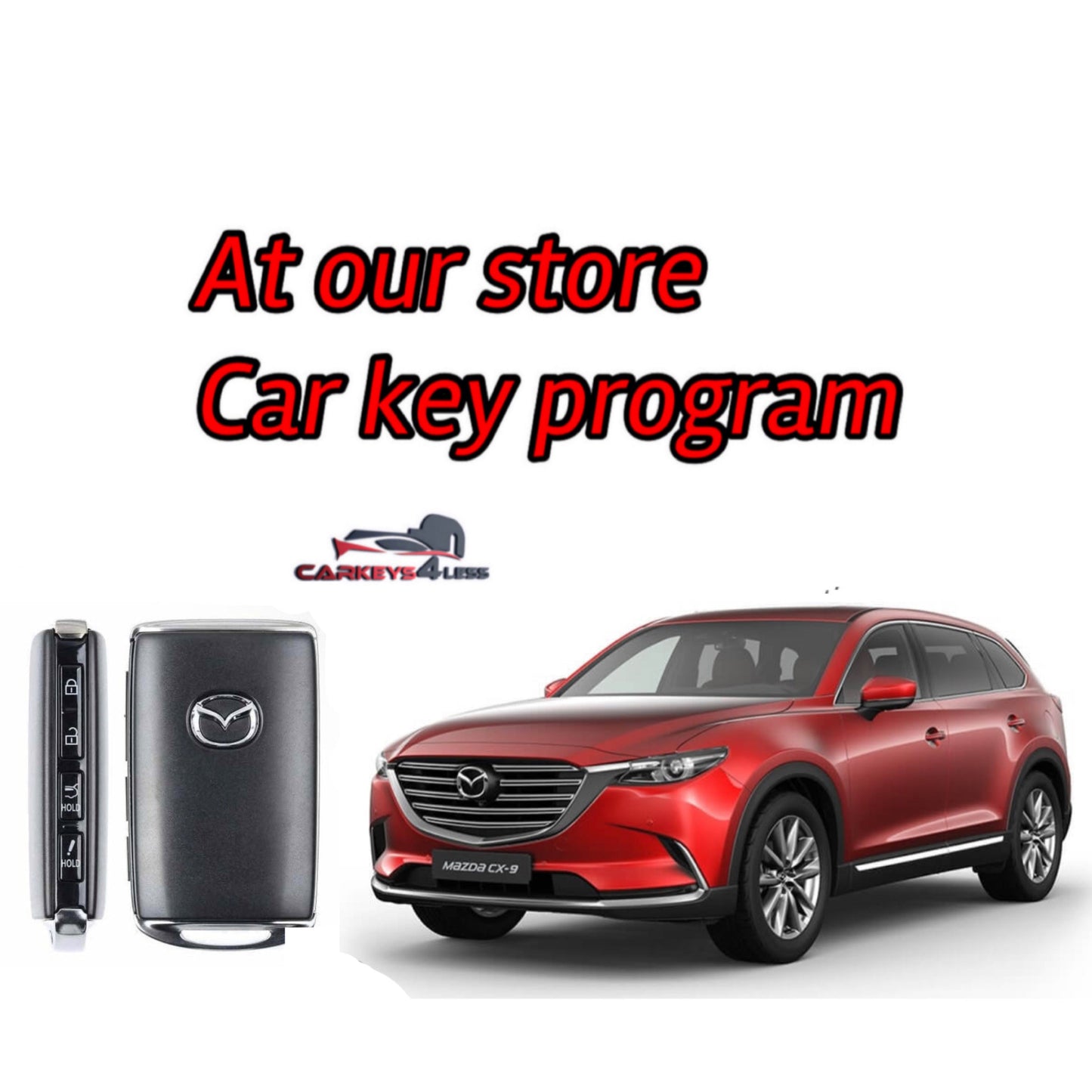 At our store an oem refurbished car key replacement for mazda
