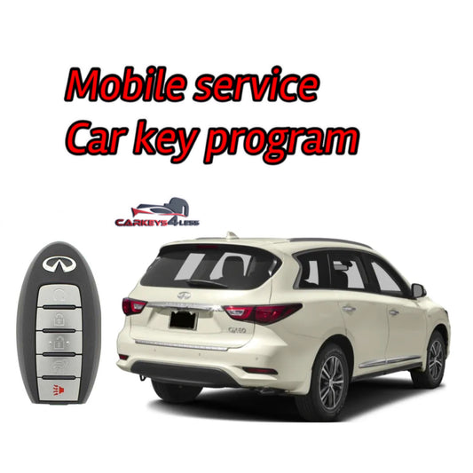 Mobile service for an oem refurbished car key replacement for infinity