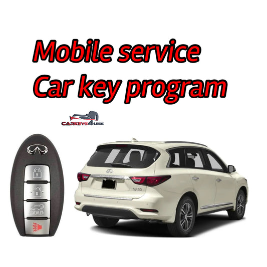 Mobile service for an oem refurbished car key replacement for infinity