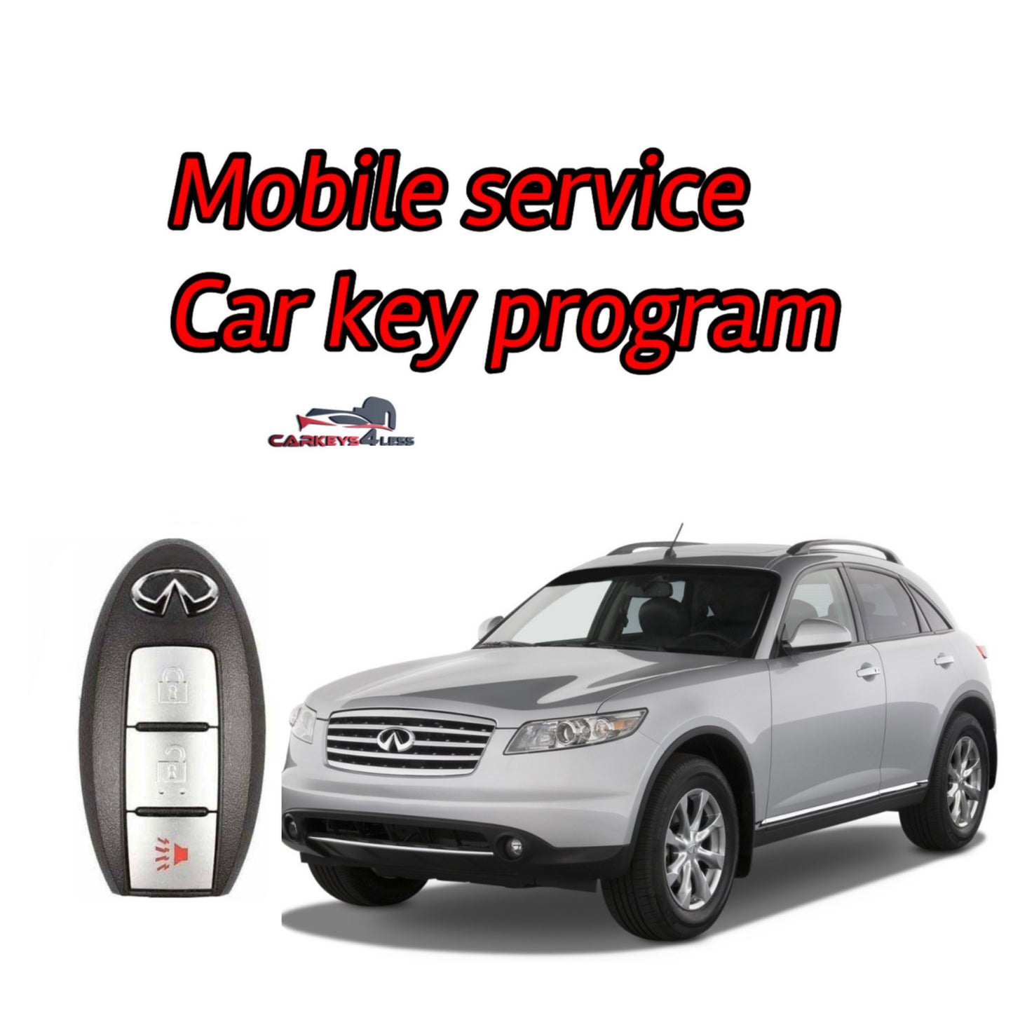 Mobile service for an oem refurbished infinity car key replacement