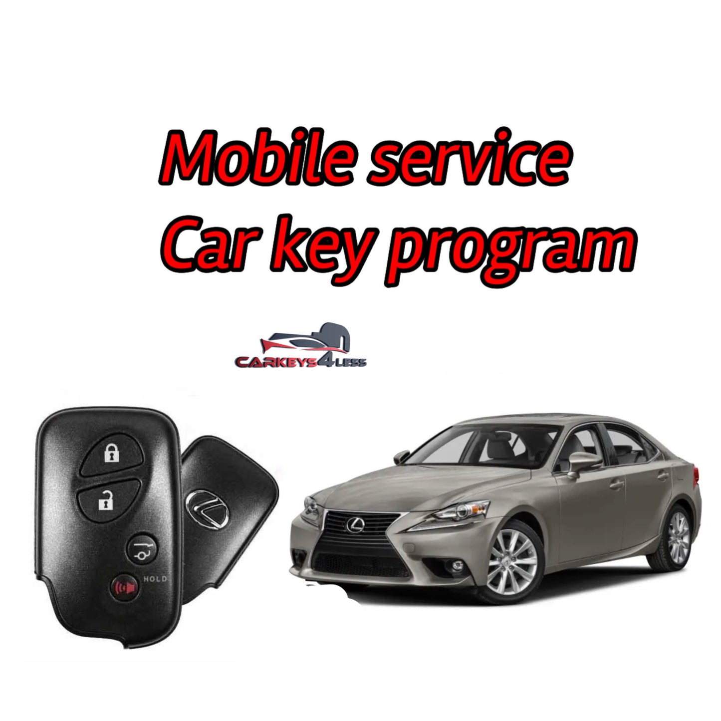 Mobile service for an oem refurbished lexus car key replacement