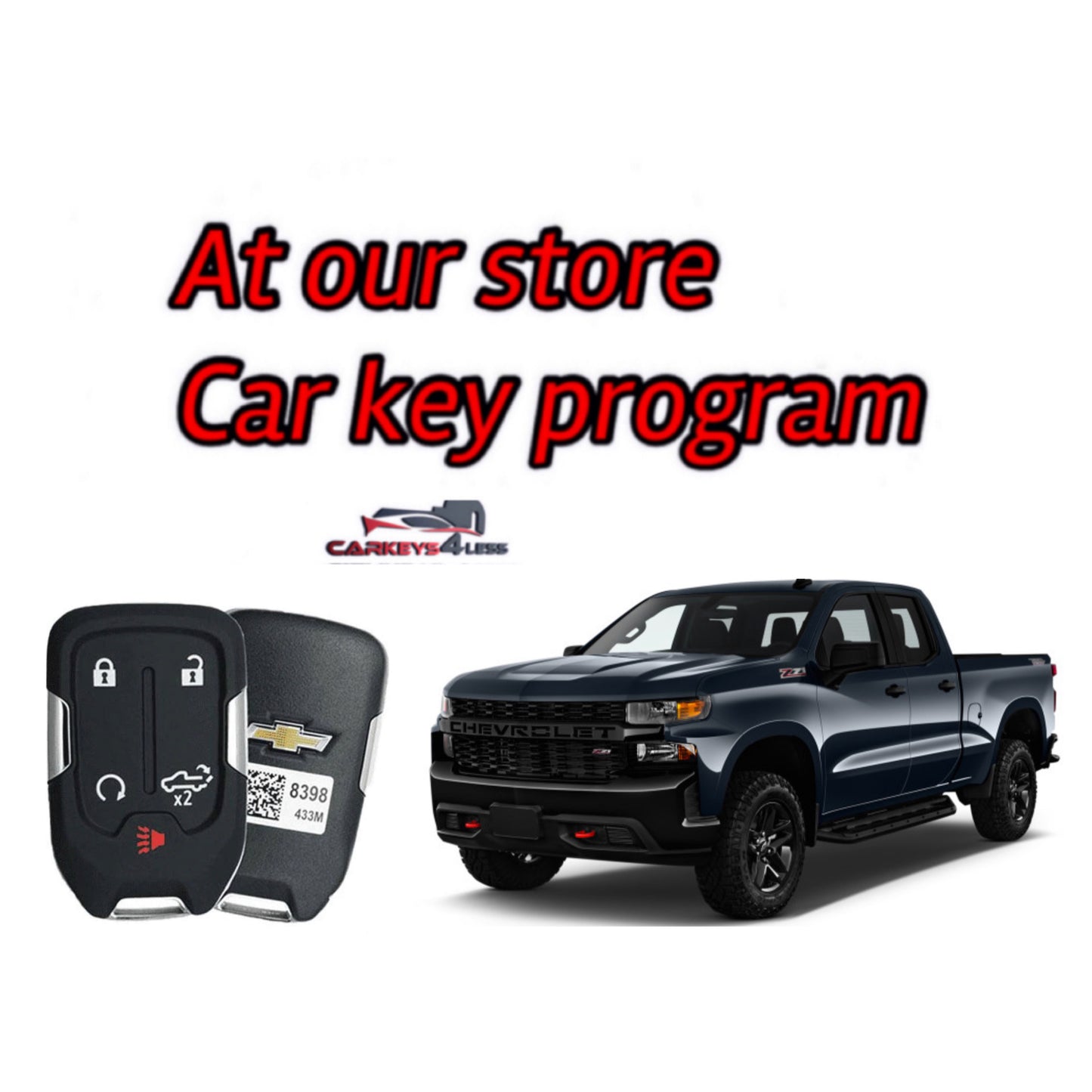 At our store chevy Silverado oem car key replacement