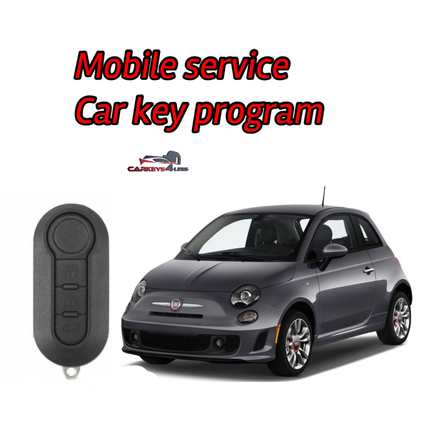 Mobile service car key replacement and program for fiat
