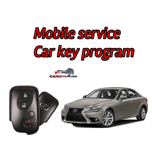 Mobile service for an oem refurbished lexus car key replacement