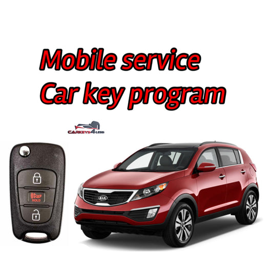 Mobile service for an aftermarket car key replacement for kia