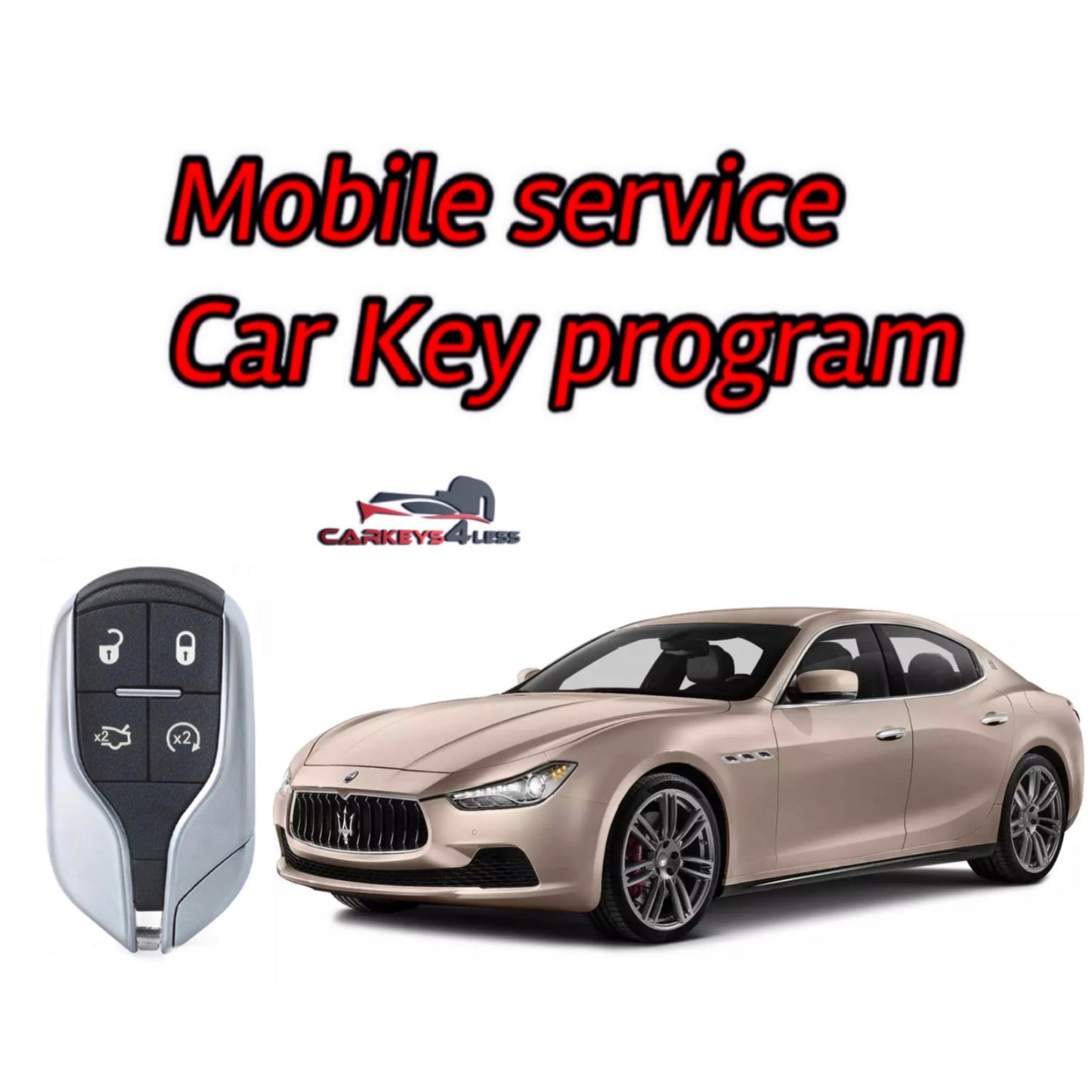 Mobile service for Maserati car key replacement