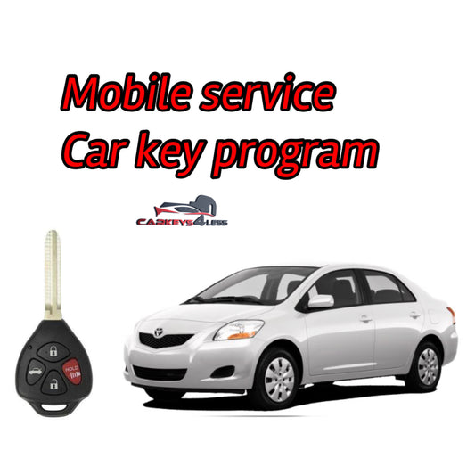 Mobile service for an aftermarket Toyota car key replacement