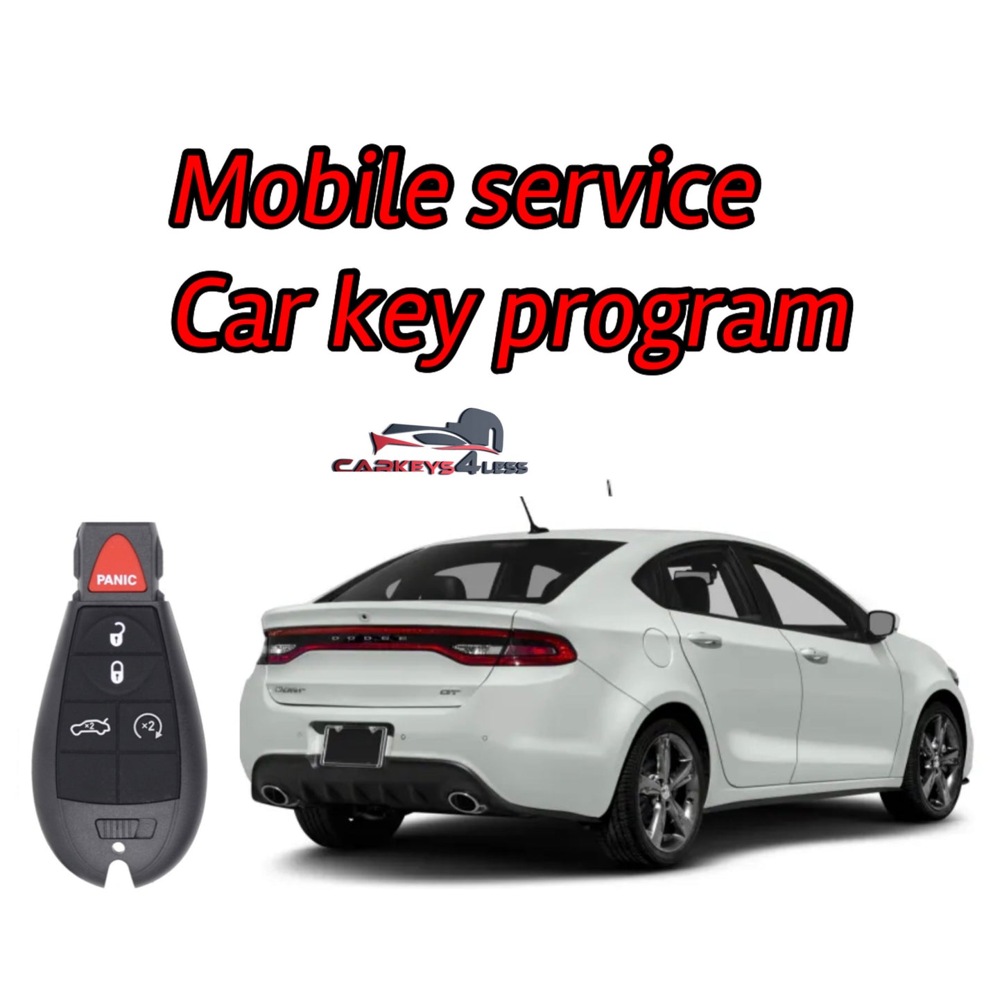 Mobile service aftermarket car key replacement for dodge