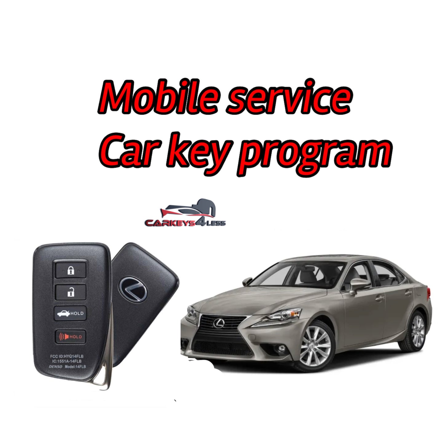 Mobile service for an oem refurbished lexus car key replacement