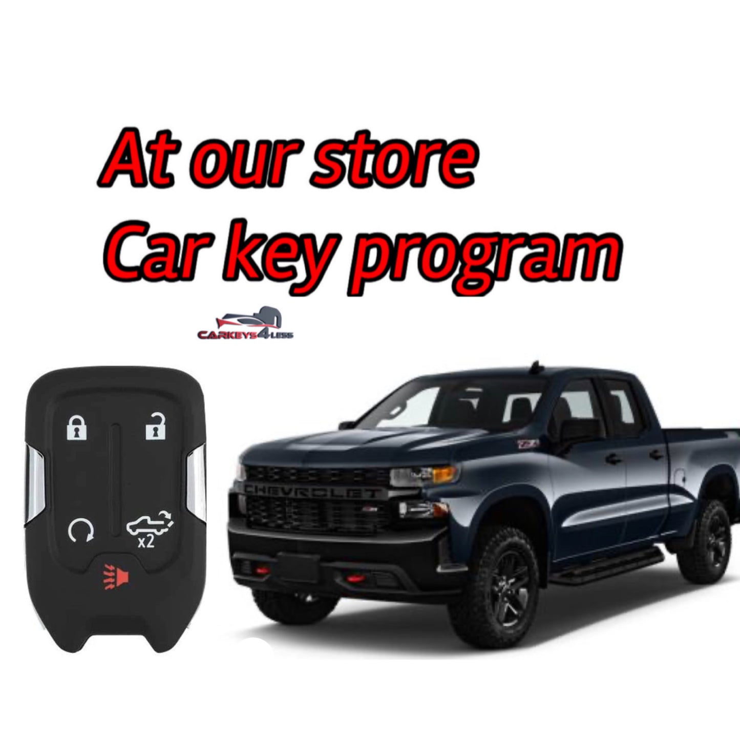 At our store aftermarket Chevrolet Silverado car key replacement