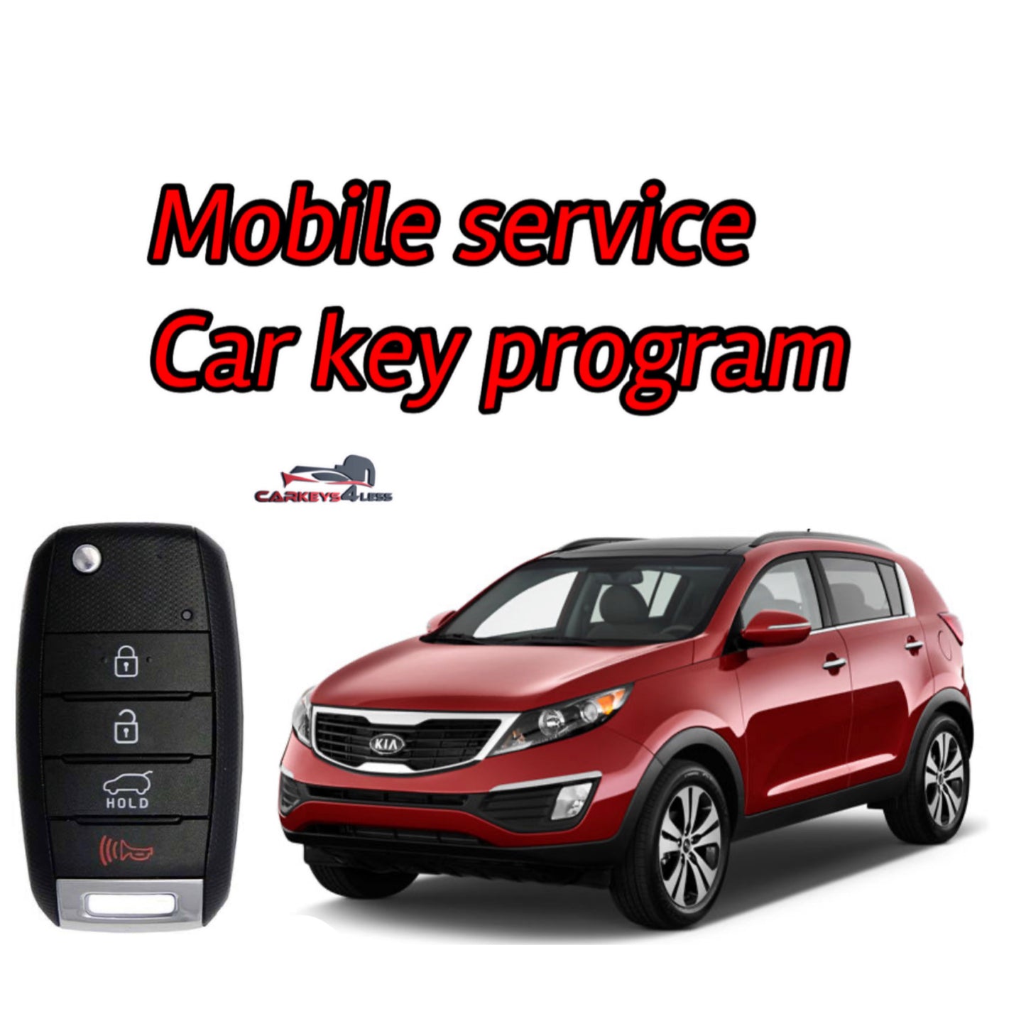 Mobile service for an aftermarket car key replacement for kia