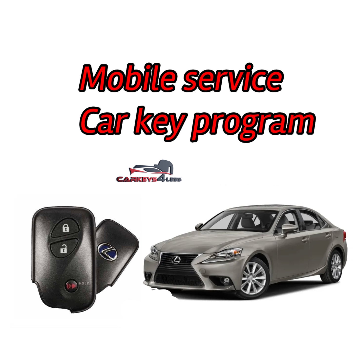 Mobile service for an oem refurbished lexus car key replacement